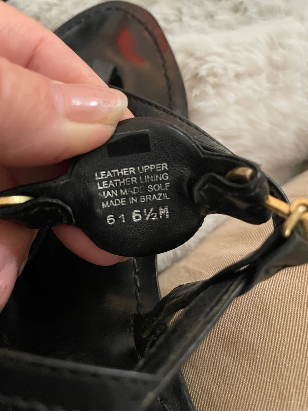 Tory Burch Black Leather Sandals with Gold Logo Medallions 6.5